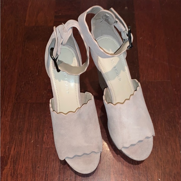 MARC FISHER SUEDE CORK ANKLE STRAP wedges WOMENS size 6 - mint ! - Picture 11 of 16